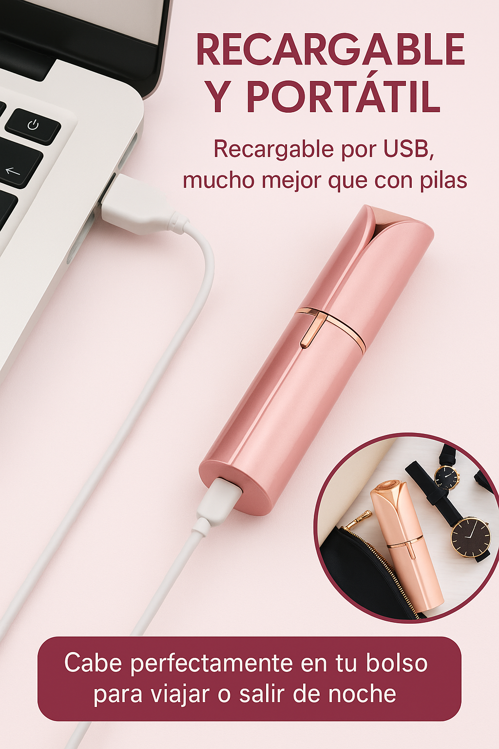 Portable Lipstick-Shaped Epilator