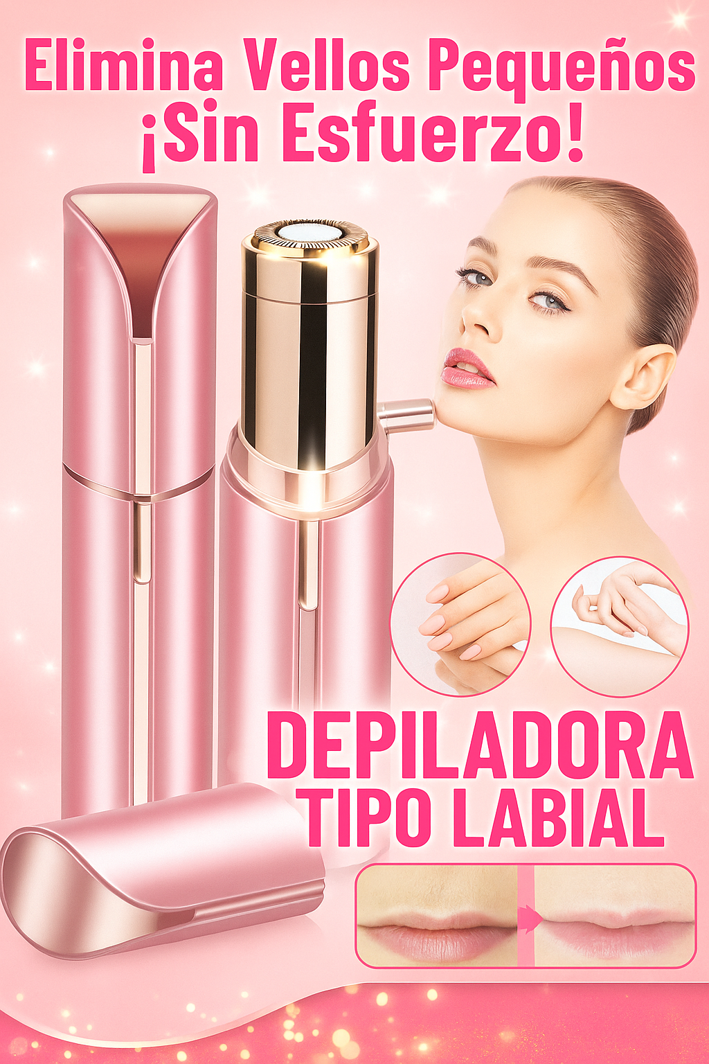 Portable Lipstick-Shaped Epilator